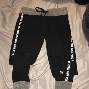 Pink Victoria’s Secret Black & gray yoga leggings